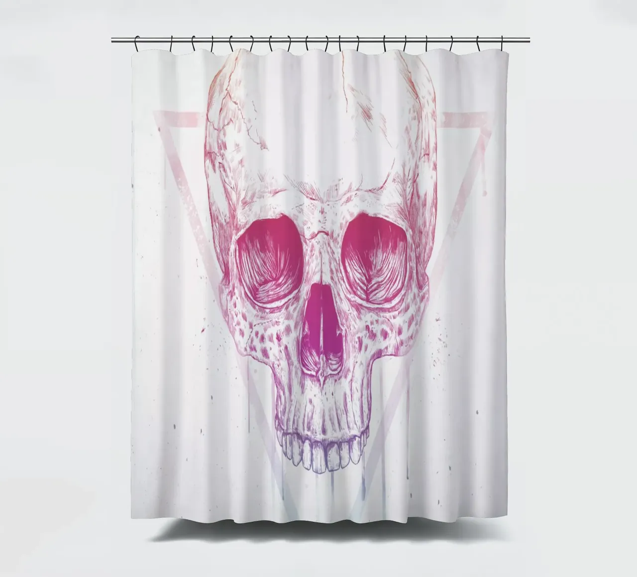 Skull in a triangle Duschvorhang von Balazs Solti