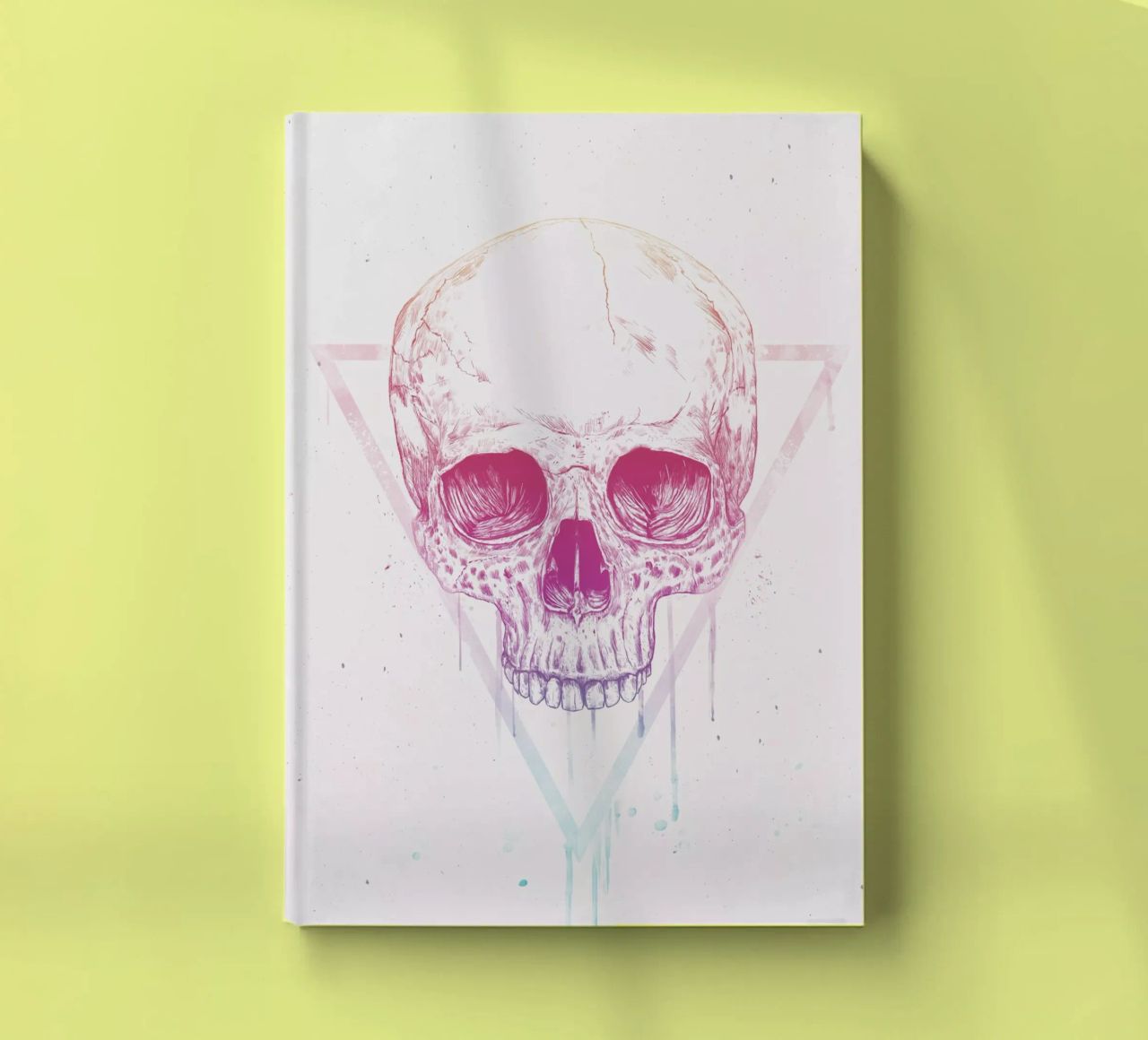 Skull in a triangle notebook by Balazs Solti