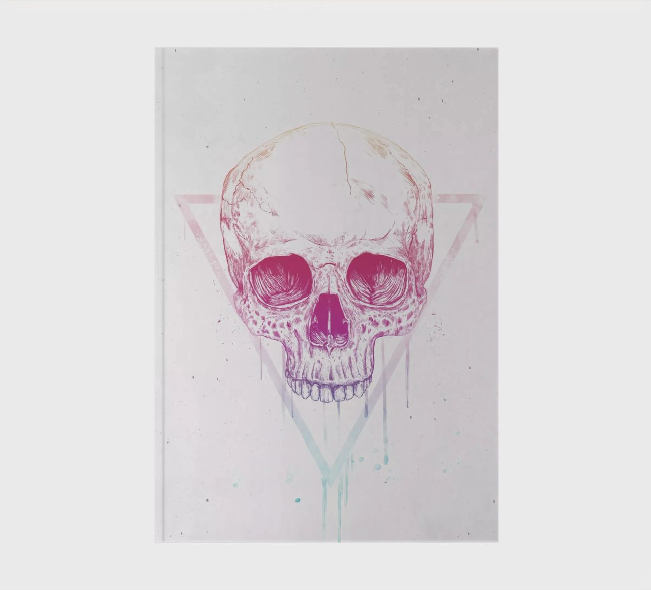 Skull in a triangle notebook by Balazs Solti