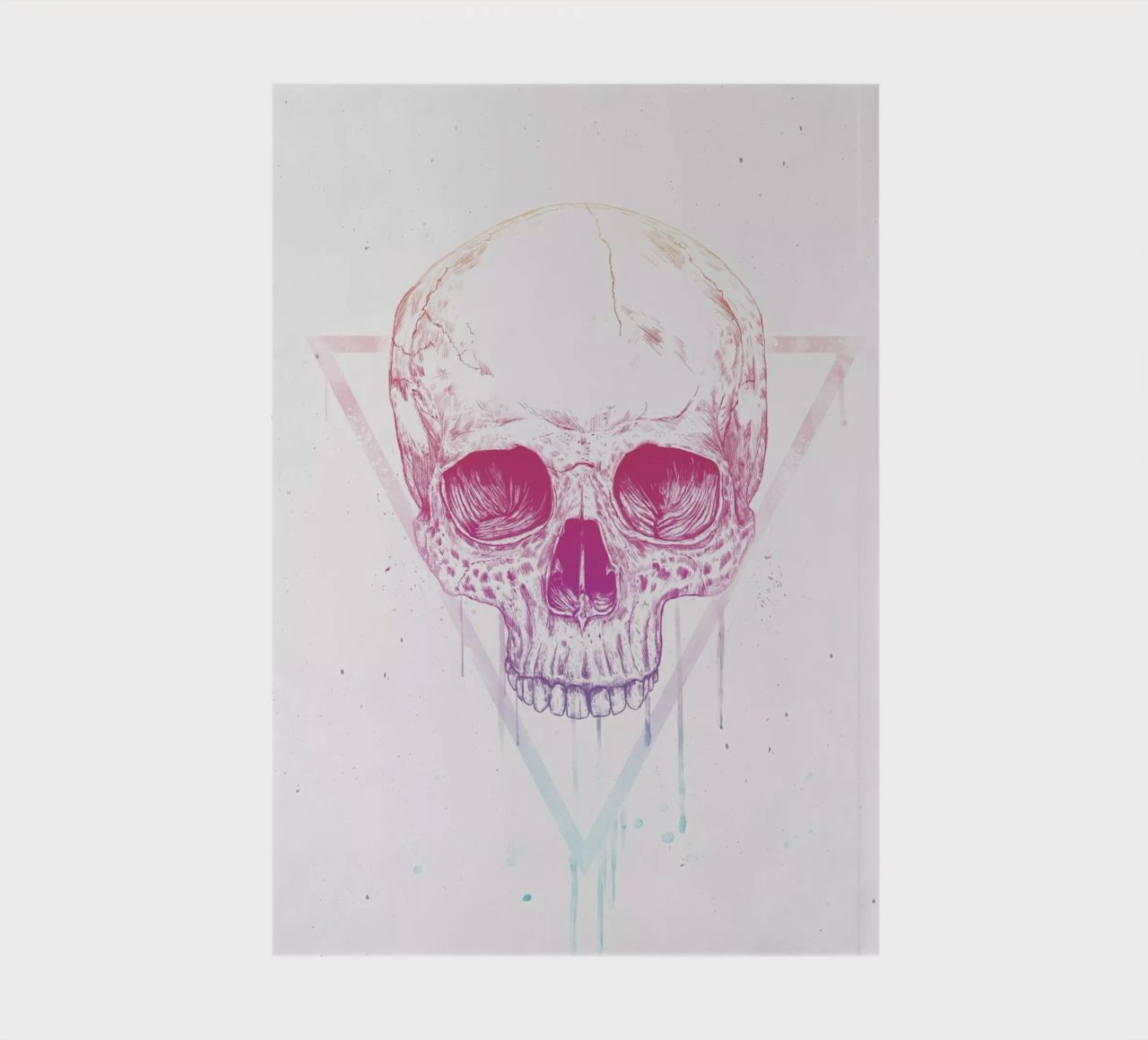 Skull in a triangle notebook by Balazs Solti