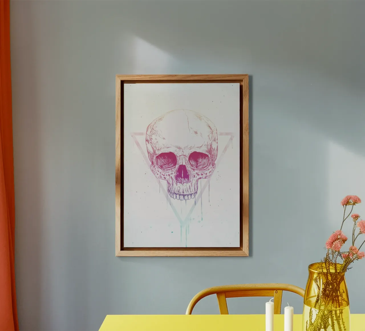 Skull in a triangle alluminio dibond da Balazs Solti