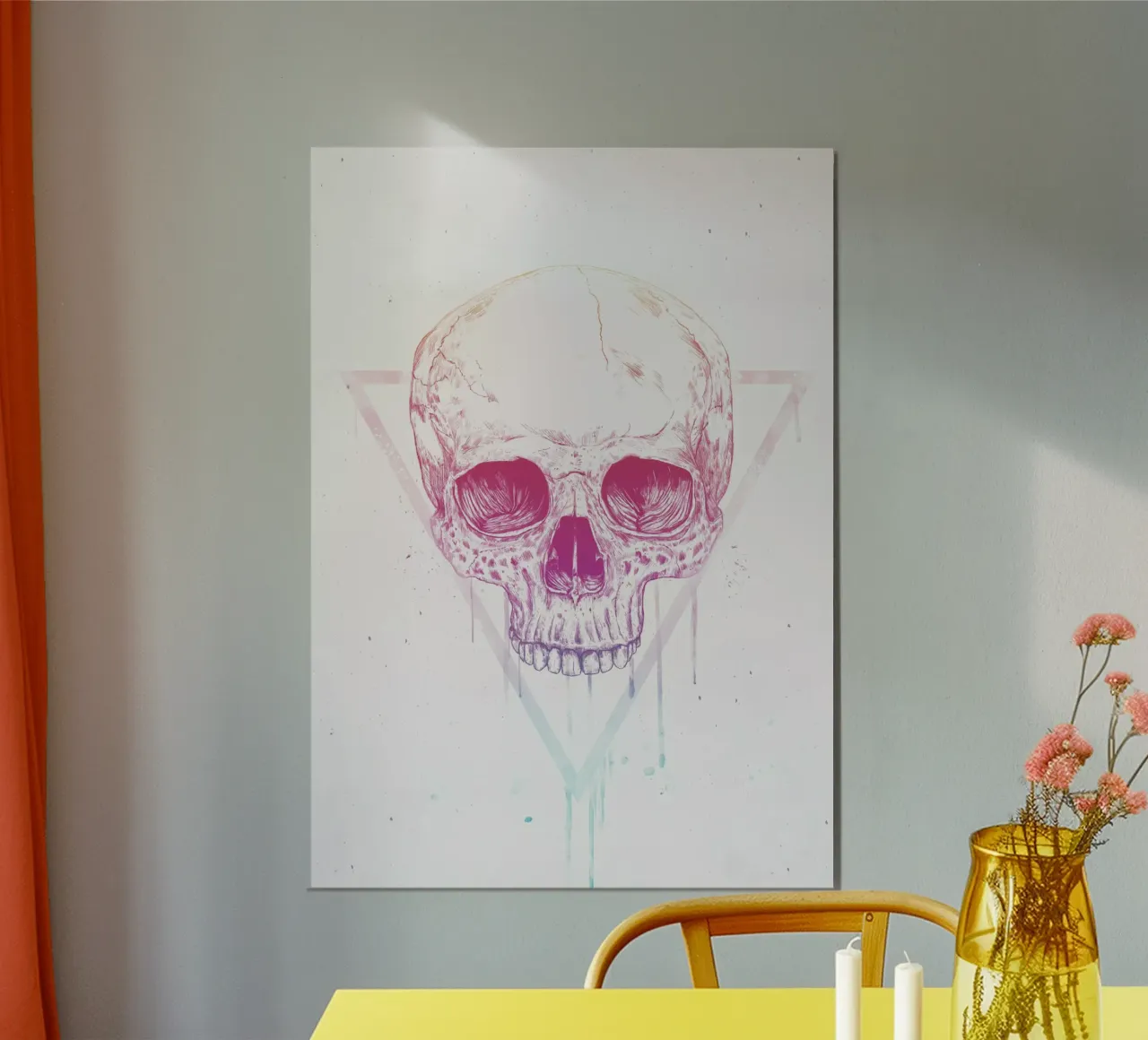 Skull in a triangle carta hahnemühle da Balazs Solti