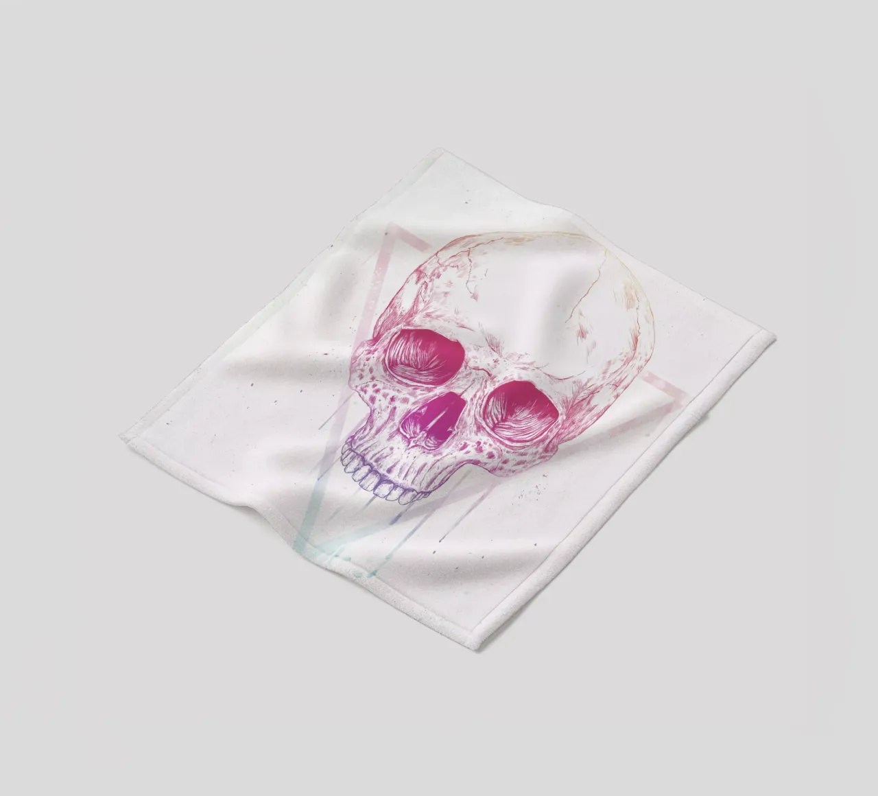 Skull in a triangle manta de franela de Balazs Solti