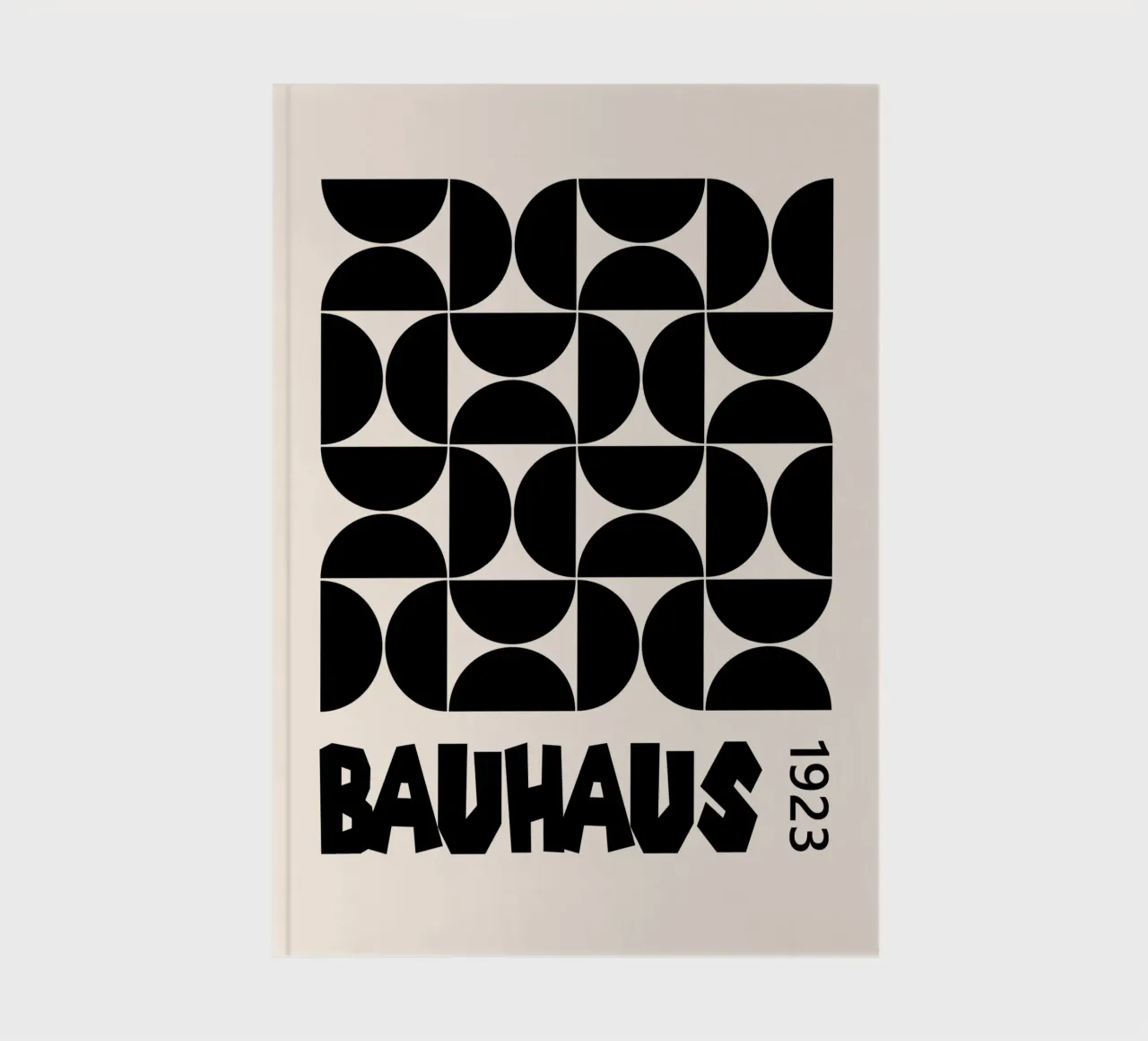 Black Bauhaus mid century Notizbuch von TijanaArtStudio88