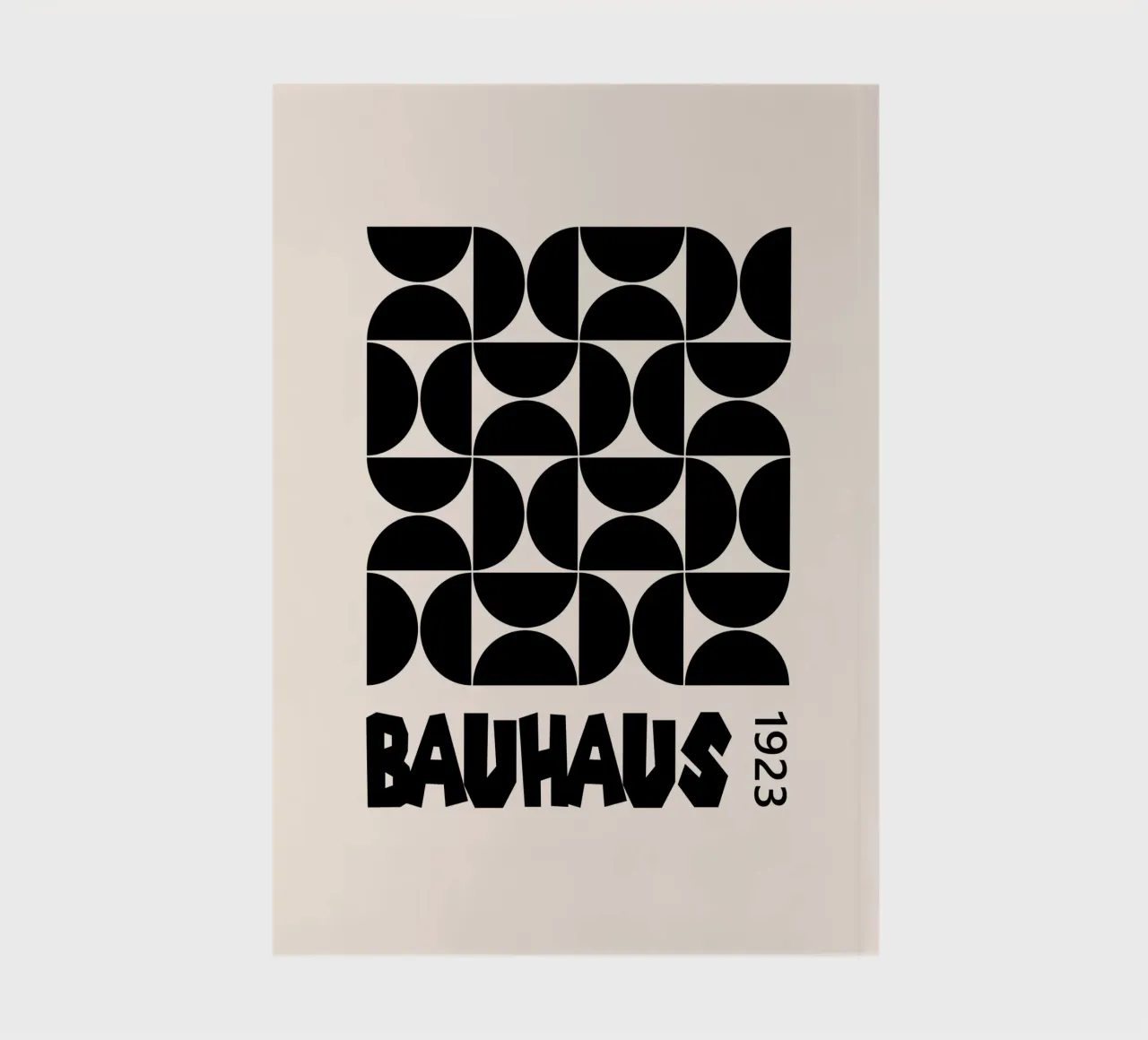 Black Bauhaus mid century Notizbuch von TijanaArtStudio88
