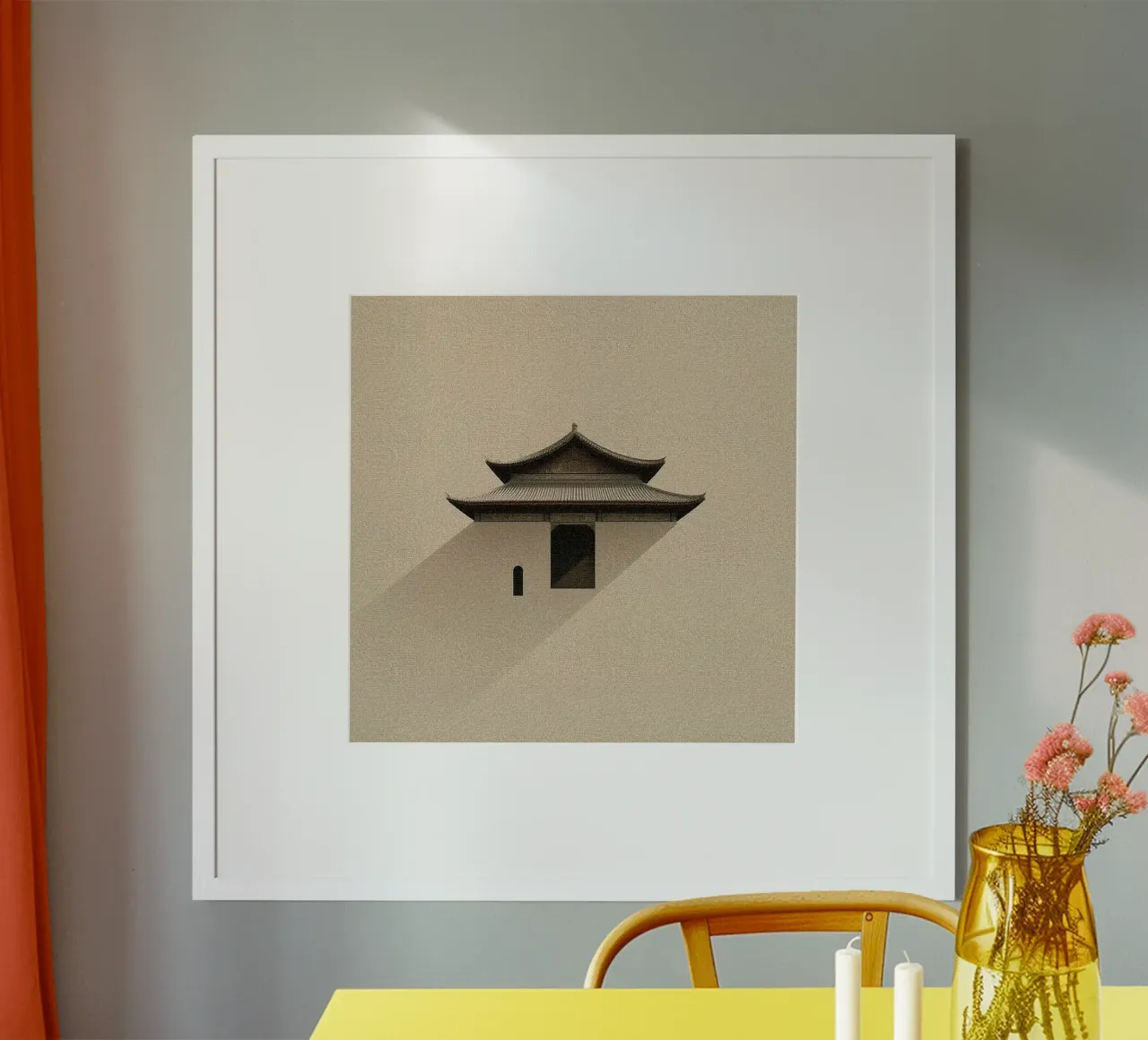 temple calm poster con telaio in plastica da carsa