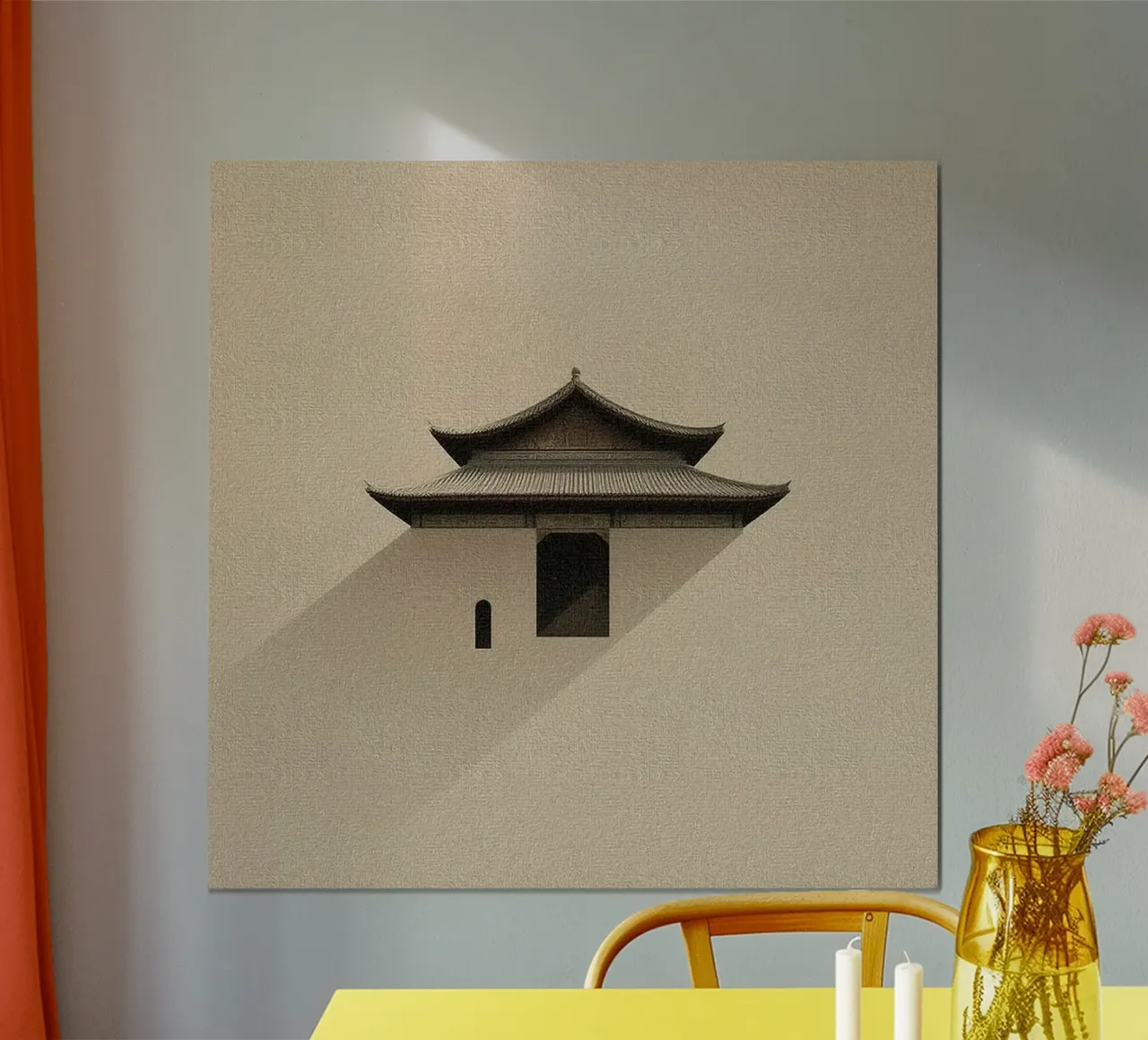 temple calm poster con telaio in plastica da carsa