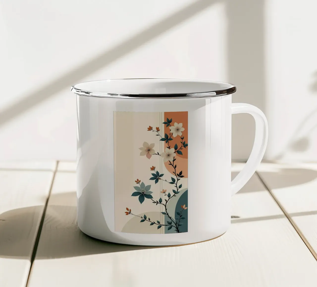 flower calm tazza in smalto da carsa