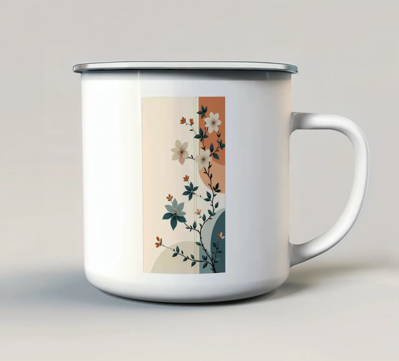 flower calm tazza in smalto da carsa