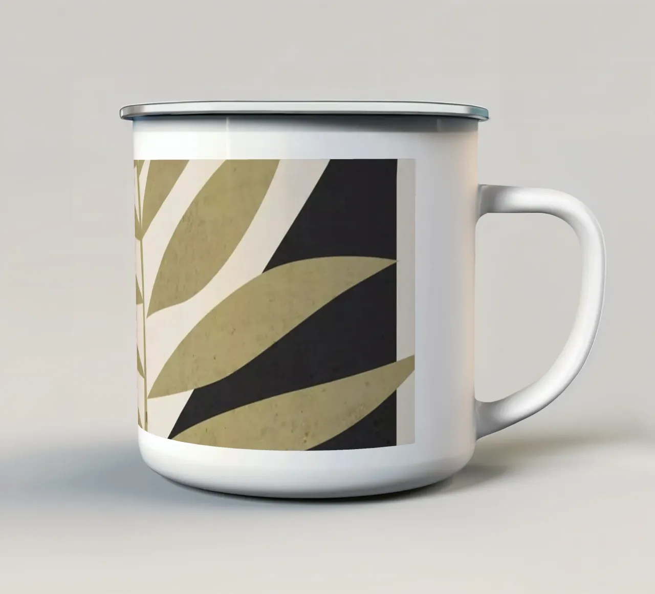 Foglie tropicali - Arte astratta 9 tazza in smalto da ThingDesign