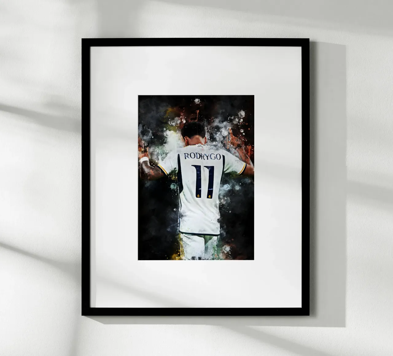 rodrygo real madrid poster con telaio in plastica da MasterInkArt