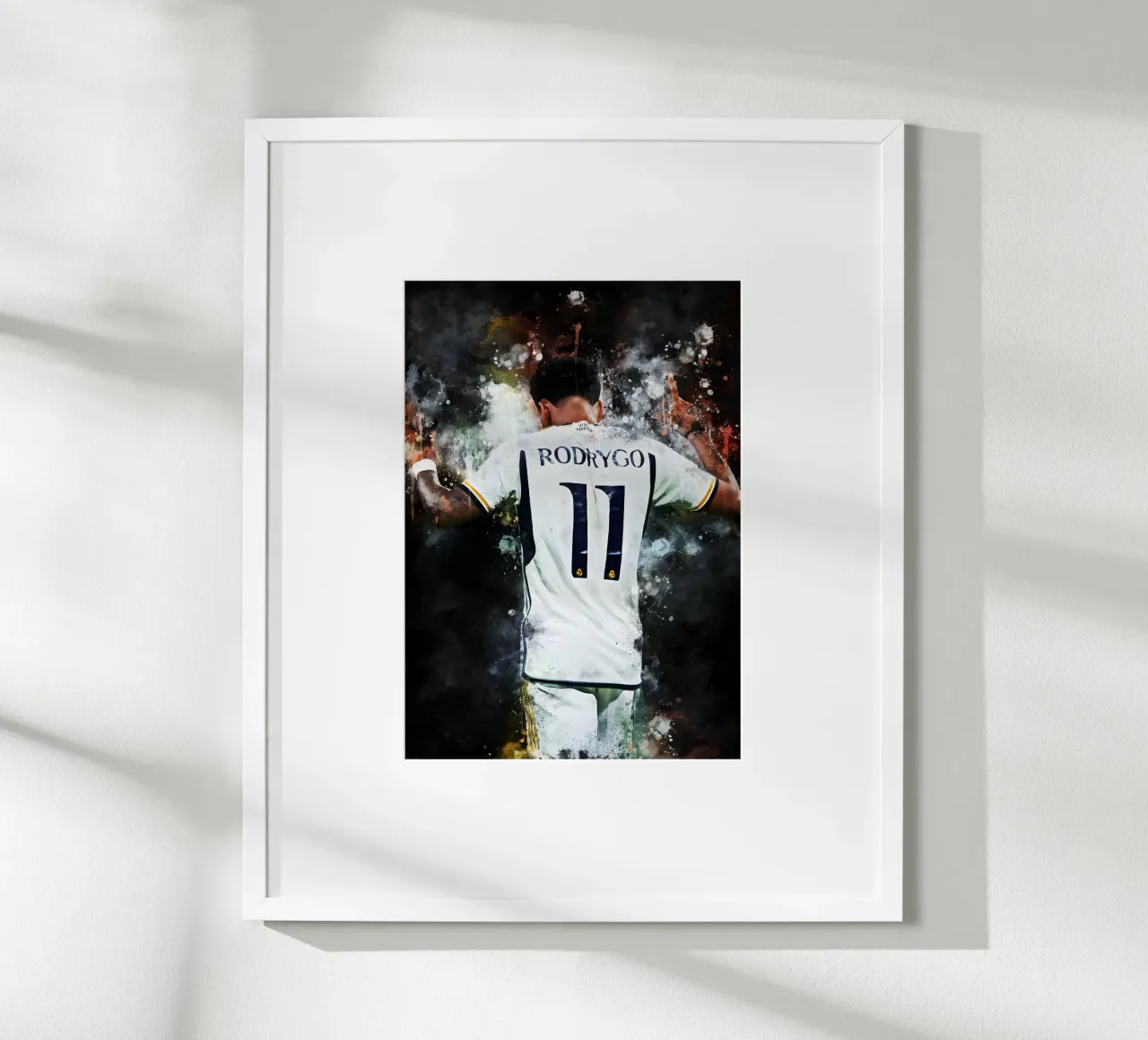 rodrygo real madrid poster con telaio in plastica da MasterInkArt