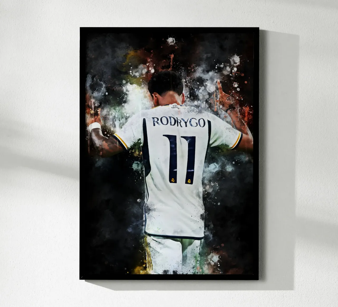 rodrygo real madrid poster con telaio in plastica da MasterInkArt