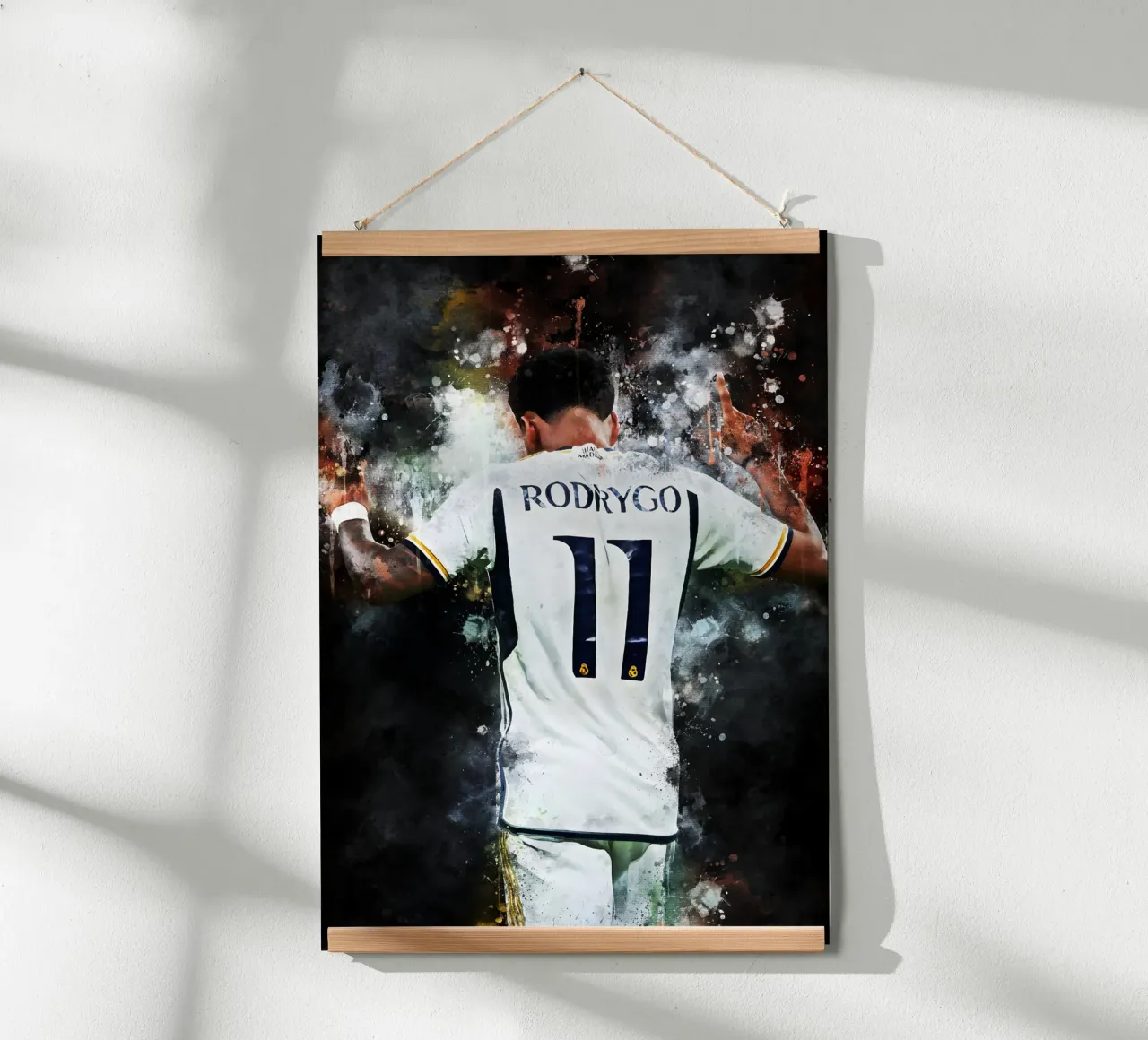 rodrygo real madrid poster con telaio in plastica da MasterInkArt