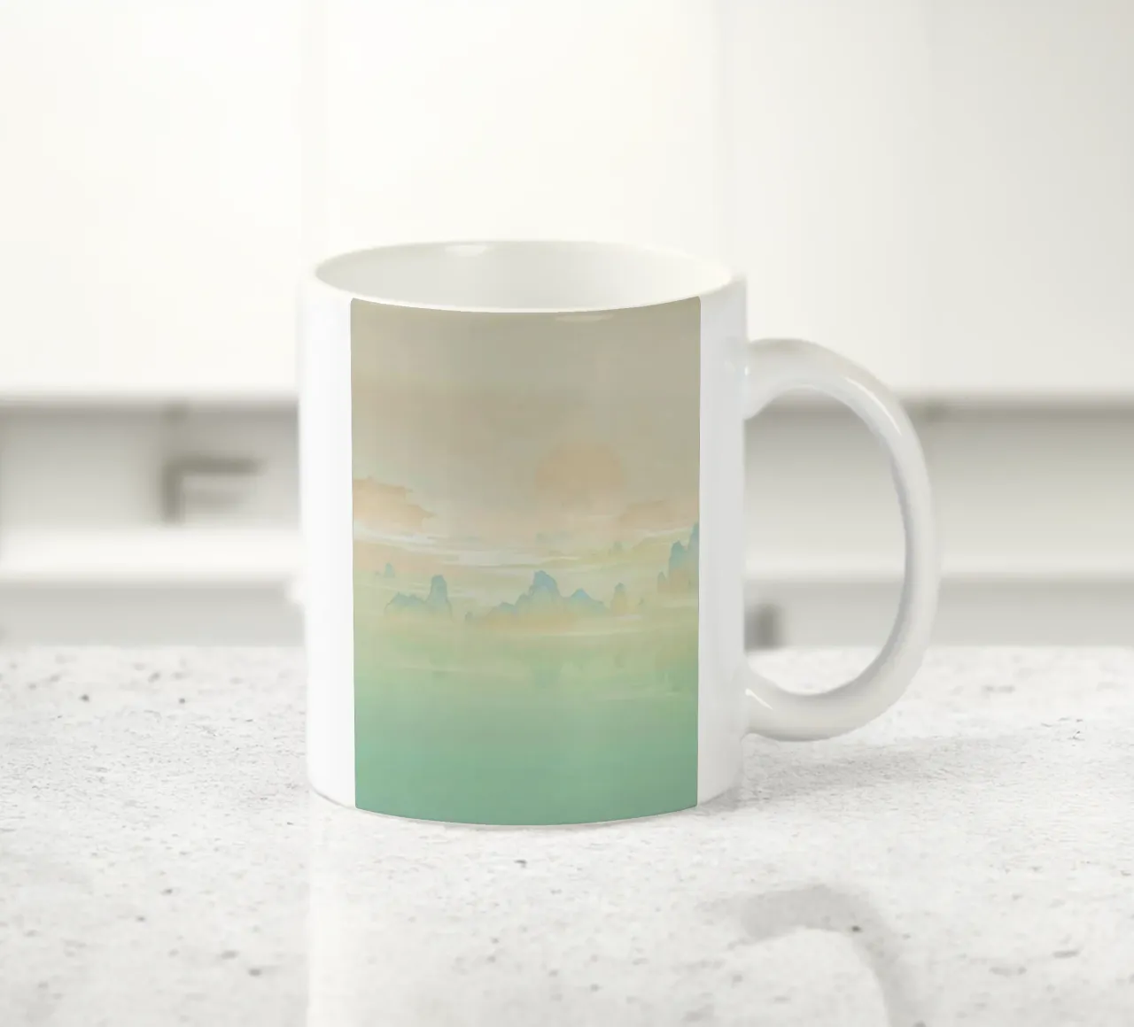 mountain hide in the clouds tazza in ceramica da carsa