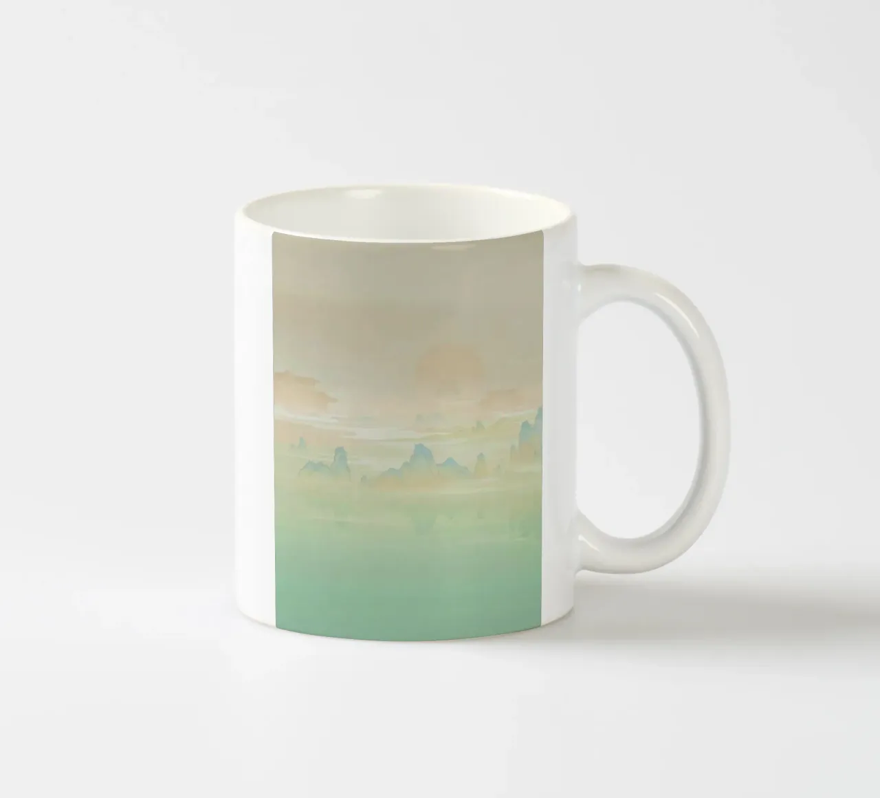 mountain hide in the clouds tazza in ceramica da carsa
