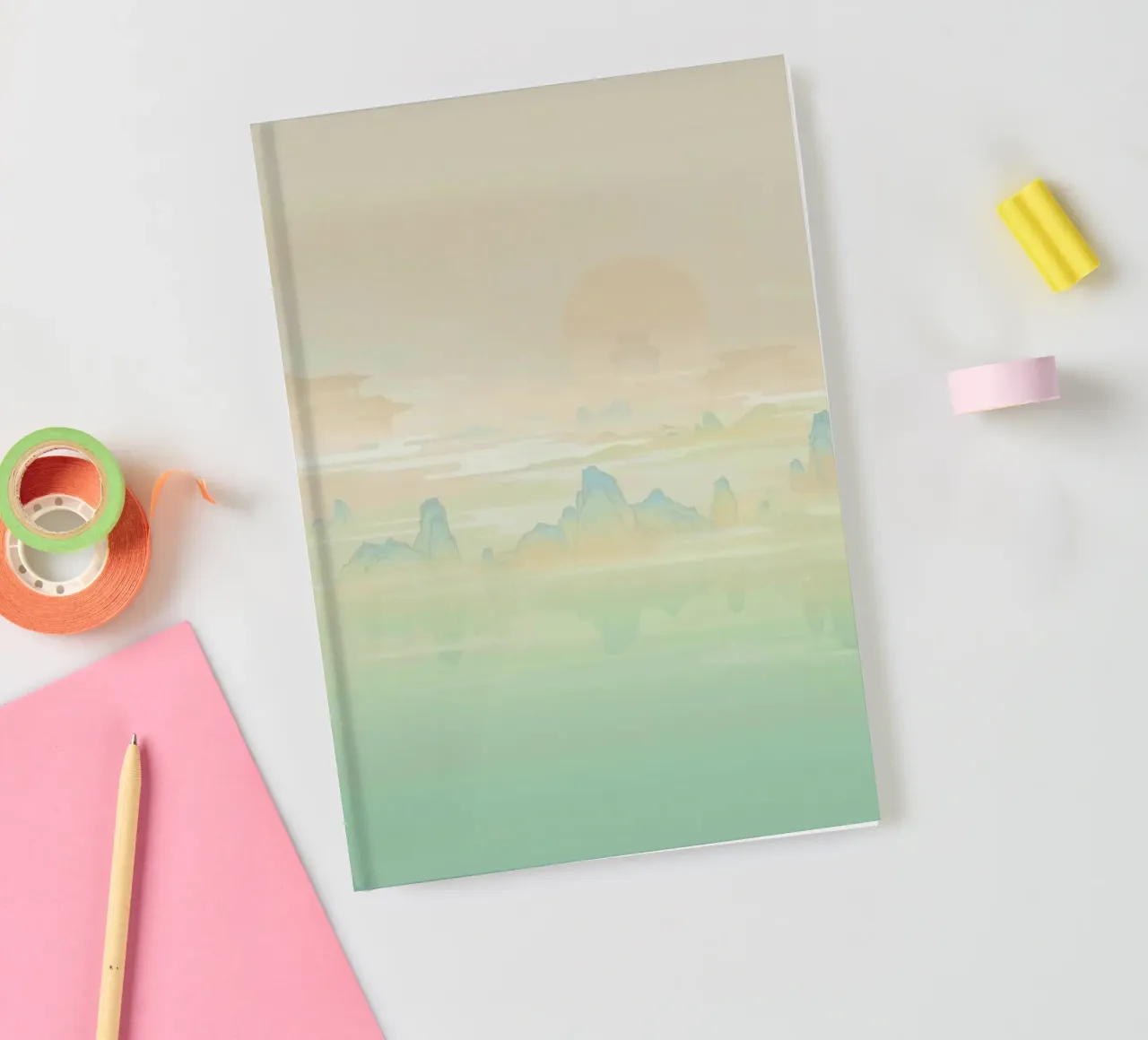 mountain hide in the clouds notebook by carsa