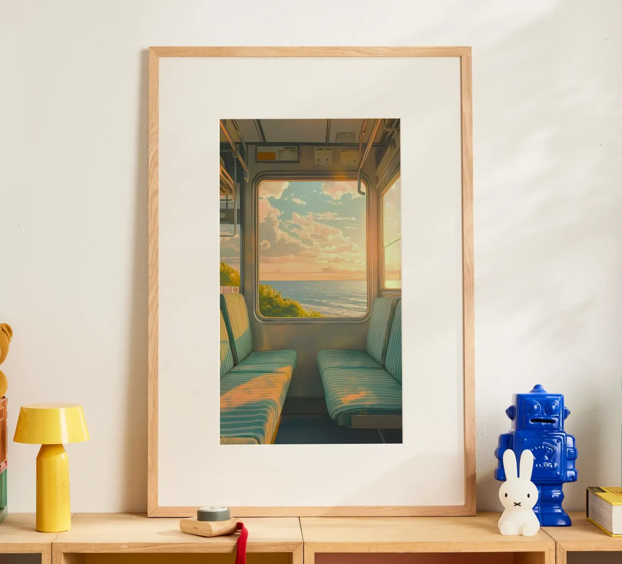seat on the scene poster con telaio in legno da carsa
