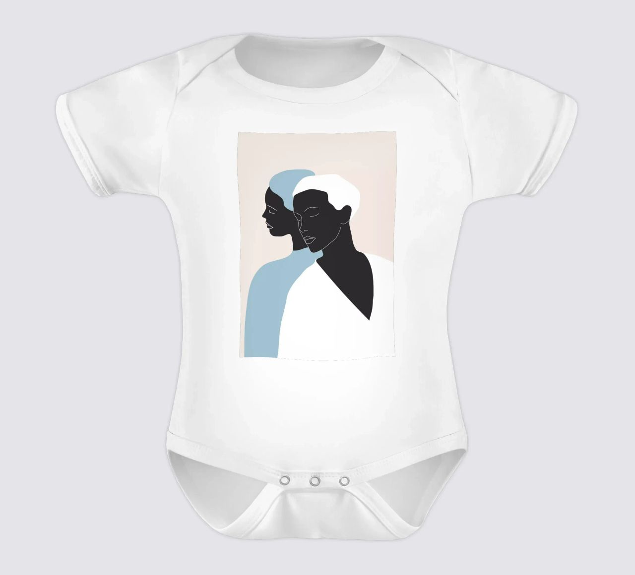 reflection - the mirror short-sleeve baby romper by ThingDesign