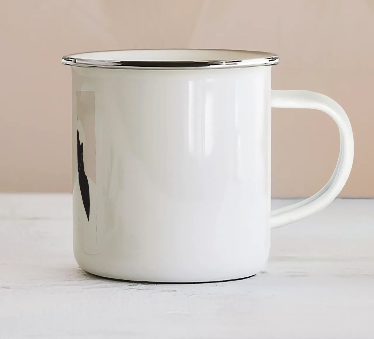 riflessione - lo specchio tazza in smalto da ThingDesign