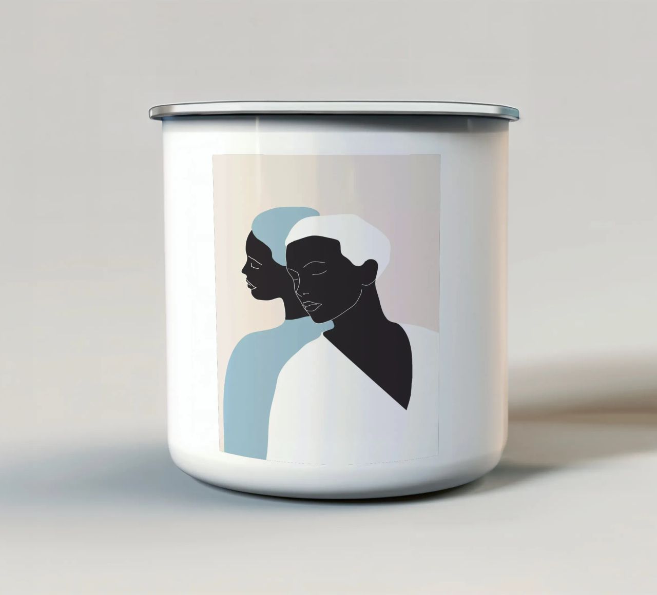 riflessione - lo specchio tazza in smalto da ThingDesign