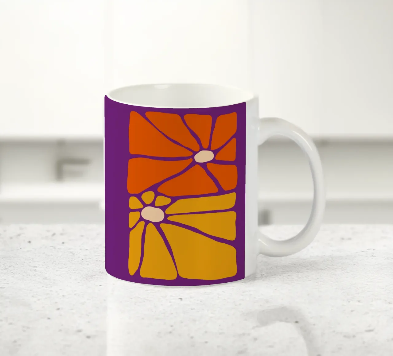 Sunburst Bloom tazza in ceramica da TijanaArtStudio88