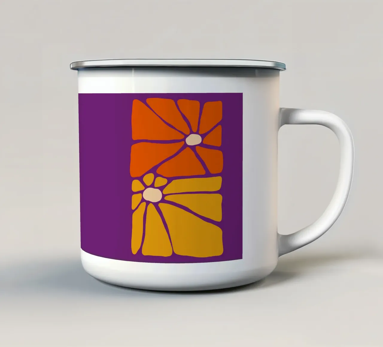 Sunburst Bloom tazza in smalto da TijanaArtStudio88