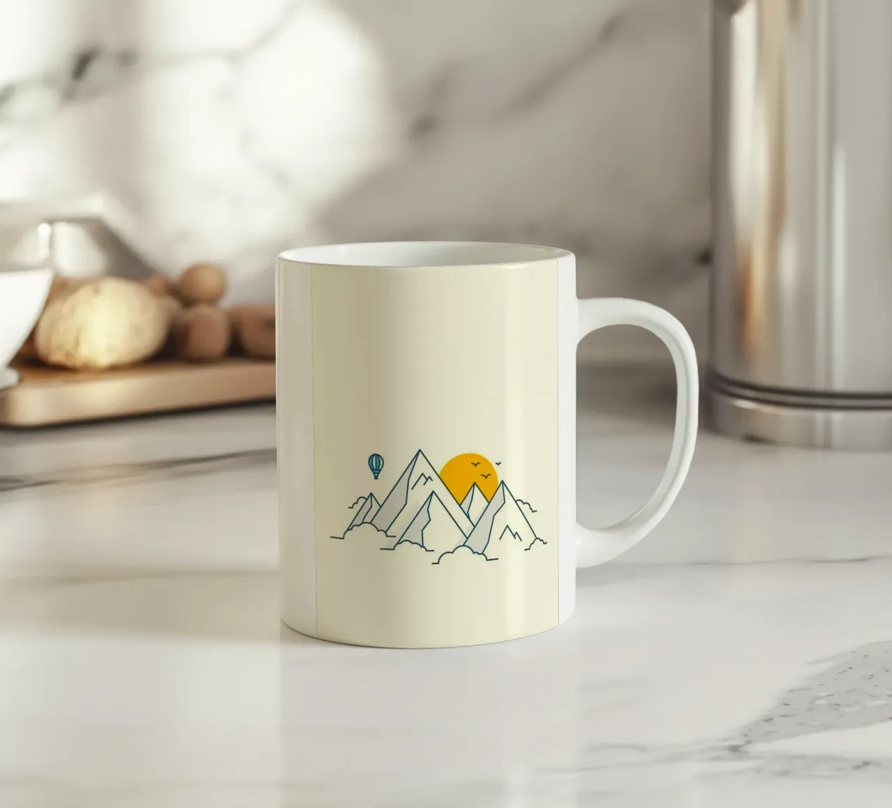 sun hide in the mountain tazza in ceramica da lifeline