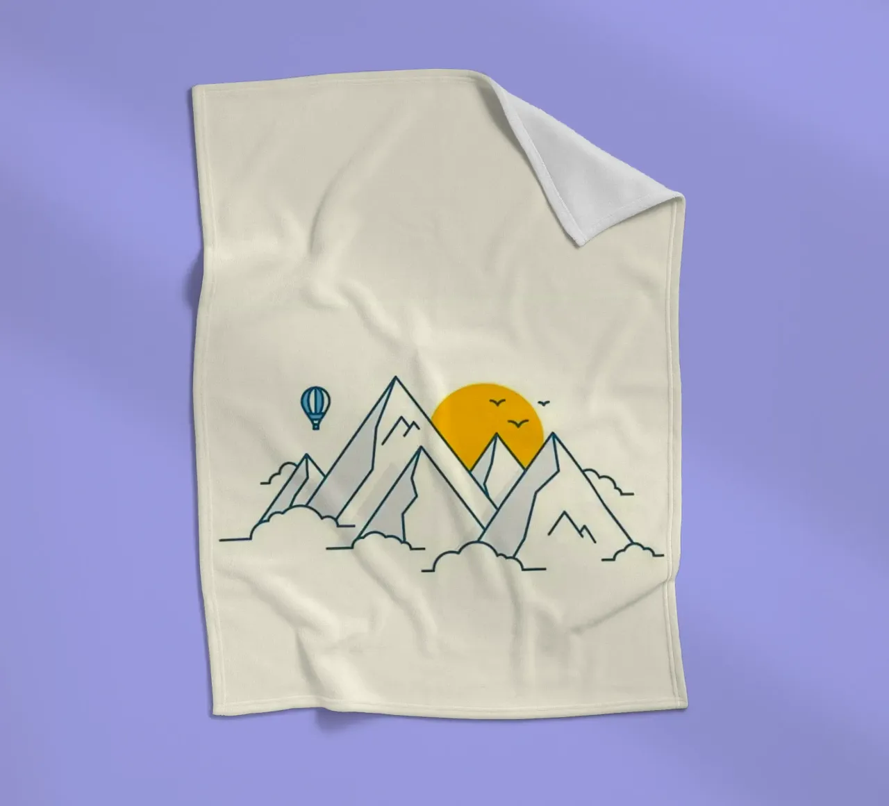 sun hide in the mountain coperta in pile da lifeline