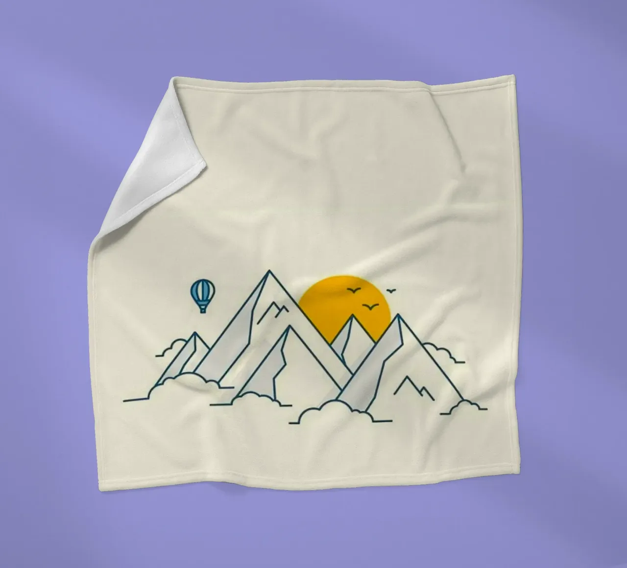sun hide in the mountain coperta in pile da lifeline