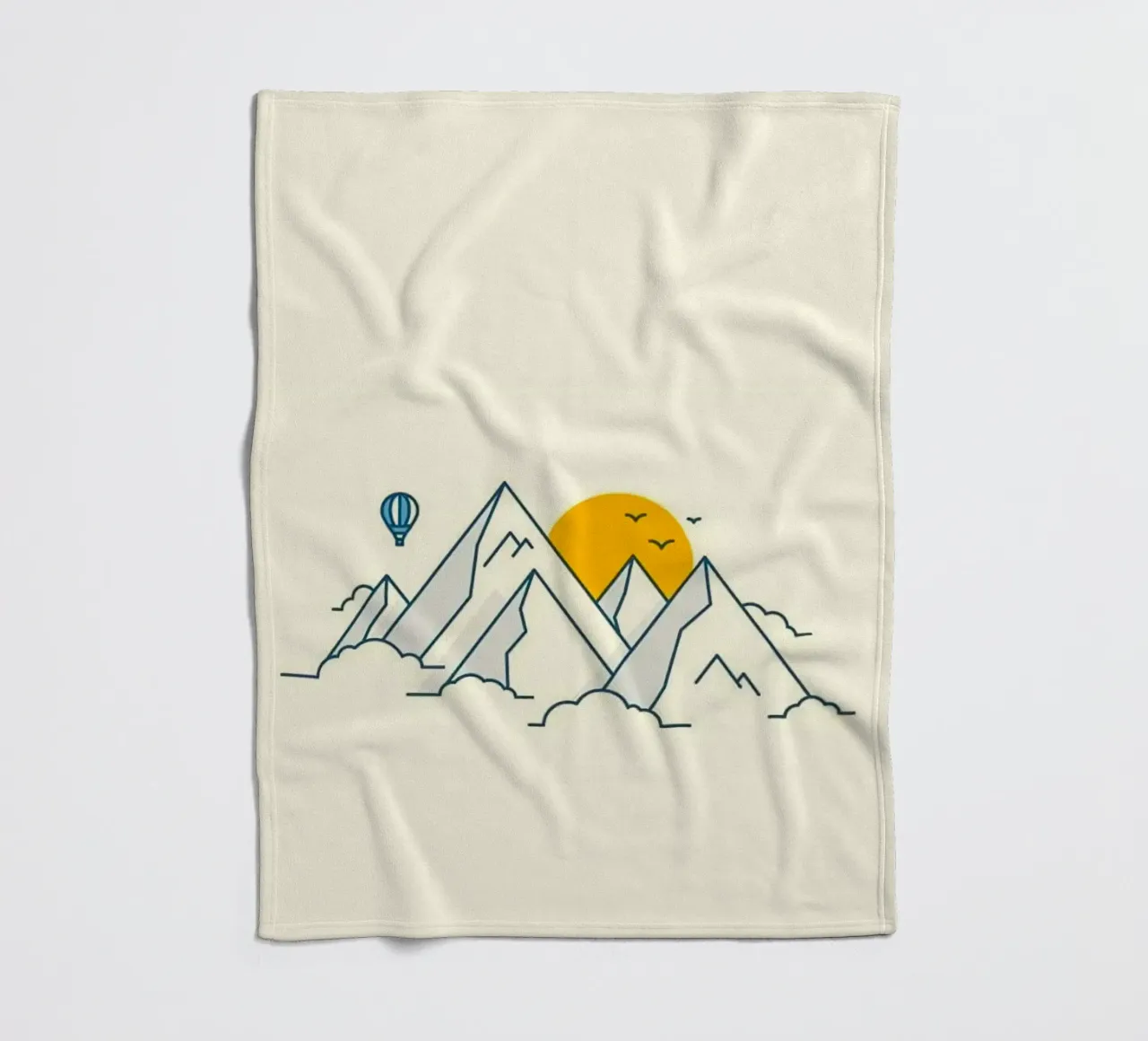sun hide in the mountain coperta in pile da lifeline