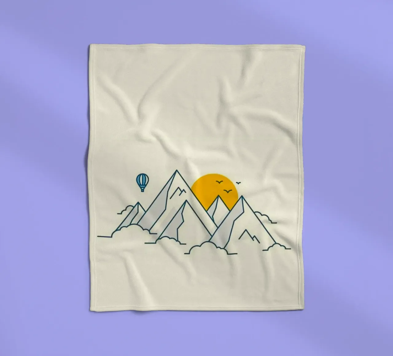 sun hide in the mountain coperta in pile da lifeline