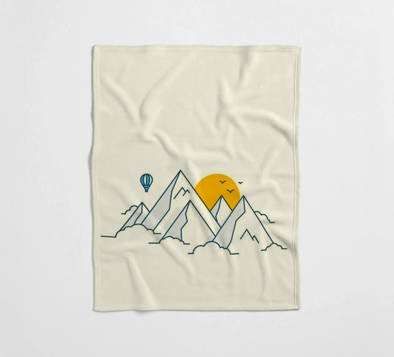 sun hide in the mountain coperta in pile da lifeline