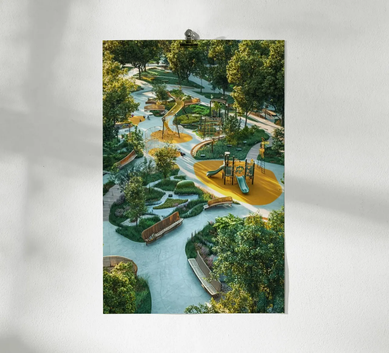 the campus colorful poster con telaio in legno da lifeline