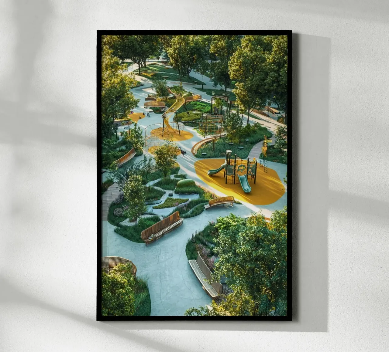 the campus colorful poster con telaio in legno da lifeline