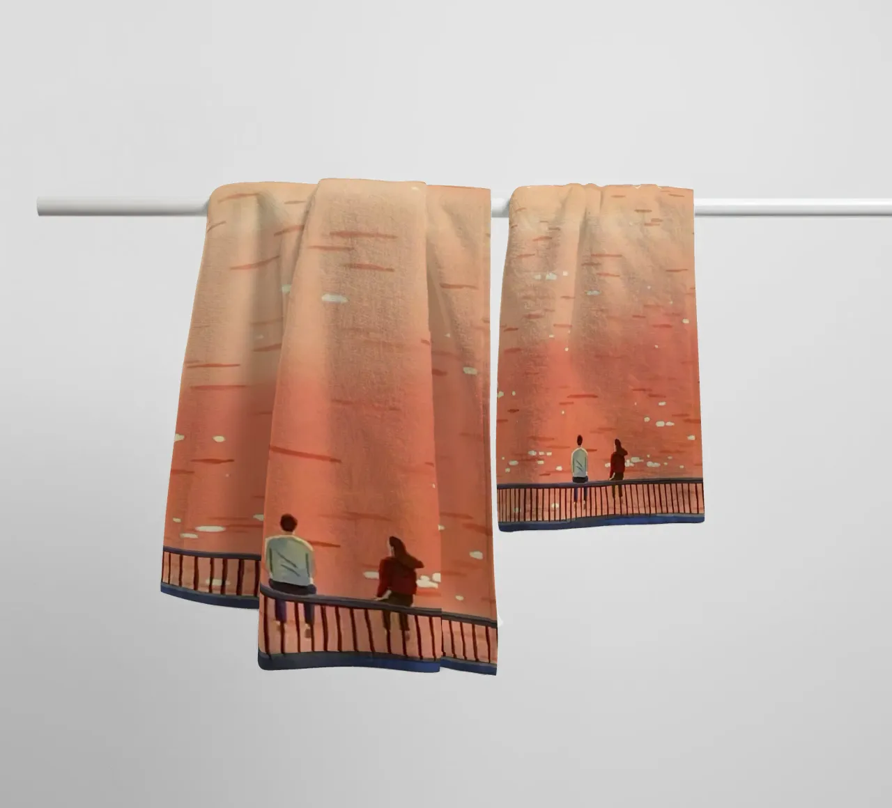 viewing the ocean asciugamano da bagno da lifeline