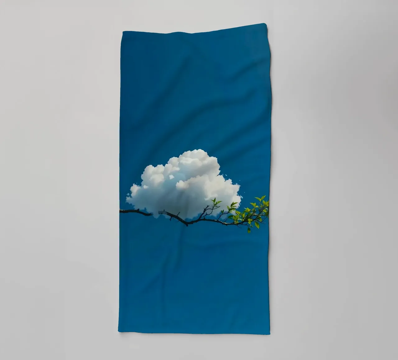 cloud land on tree asciugamano da bagno da lifeline