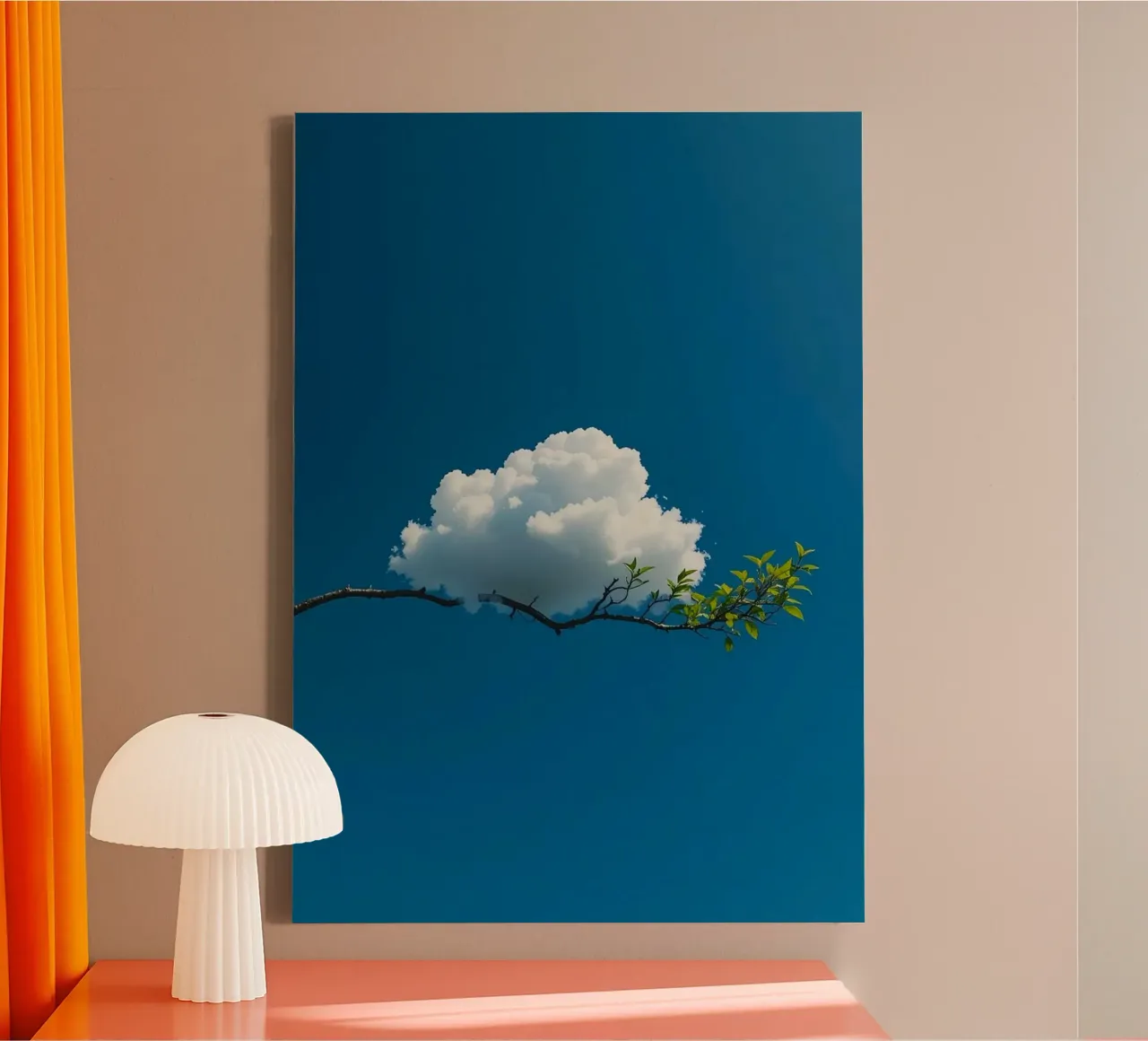 cloud land on tree tela con Cornice a cassetta da lifeline