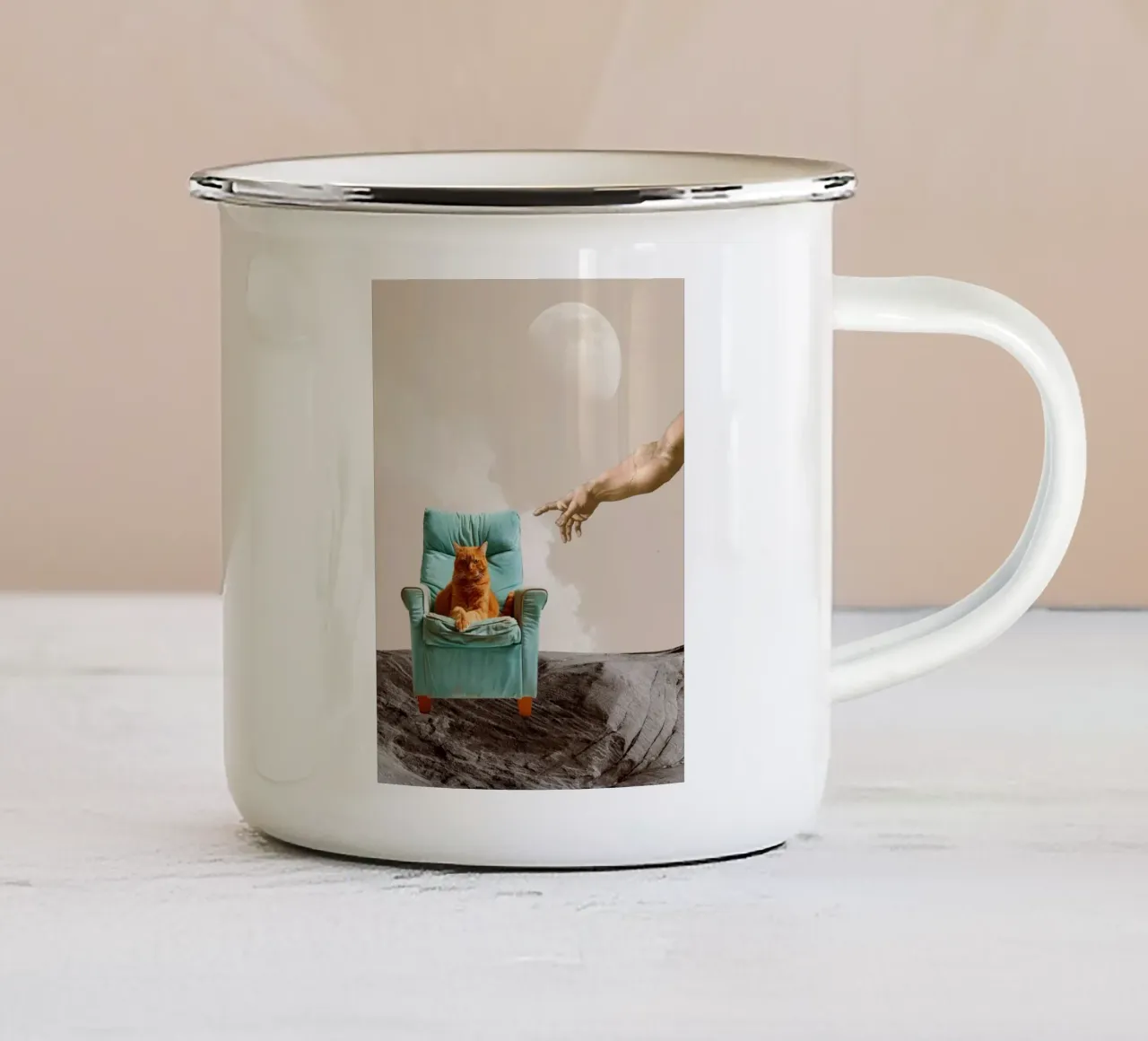 Non toccare tazza in smalto da Dapidoka
