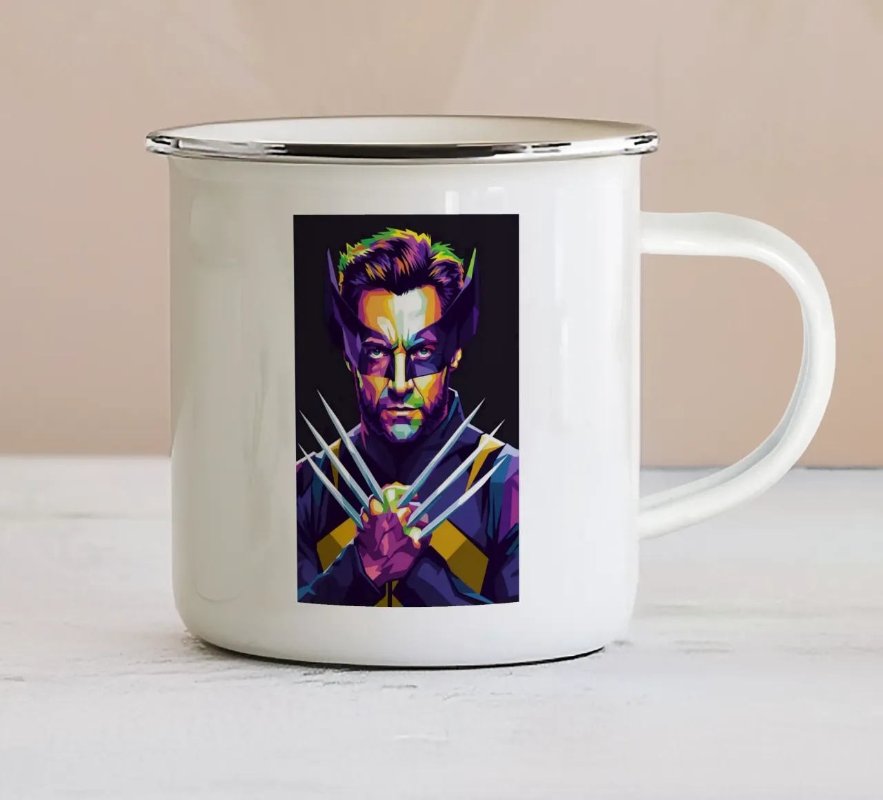 X-MEN Hugh Jackman tazza in smalto da Hantamrata