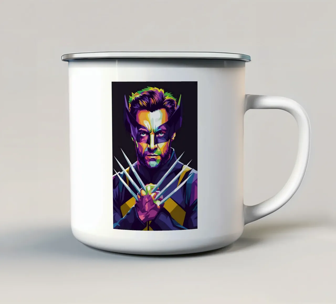 X-MEN Hugh Jackman tazza in smalto da Hantamrata