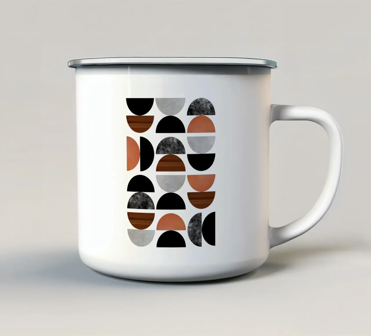 Calcestruzzo e legno tazza in smalto da Mariel Toigo