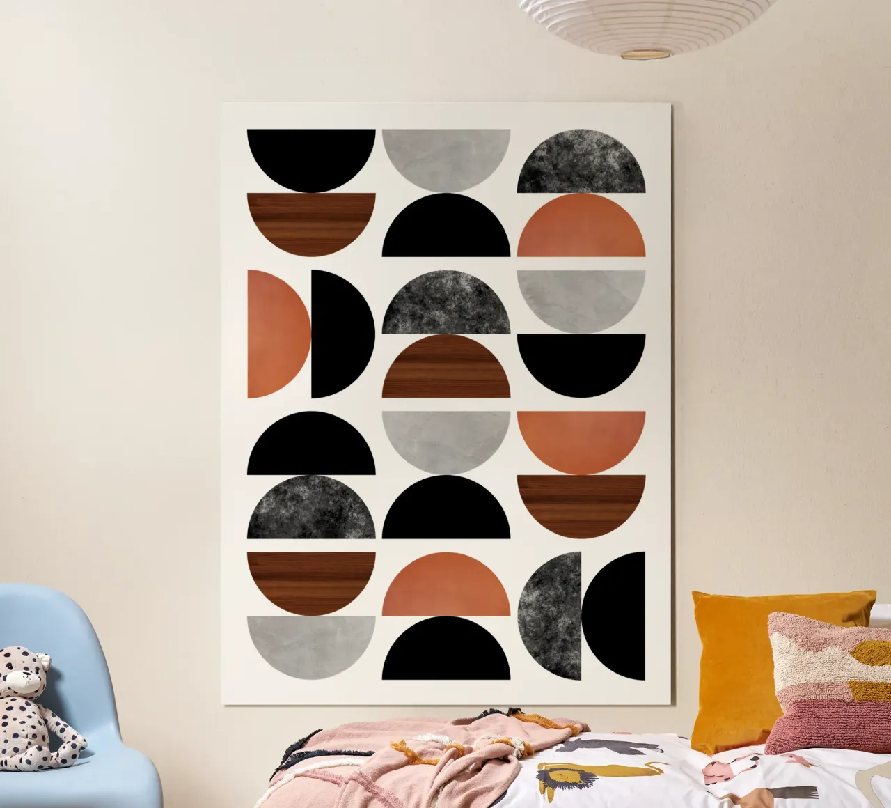 Calcestruzzo e legno poster con telaio in legno da Mariel Toigo