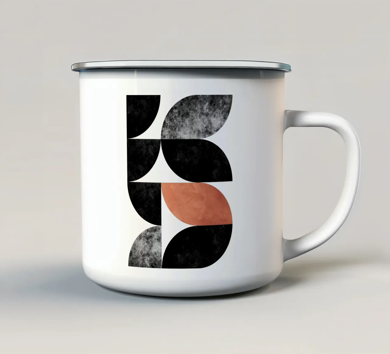 Calcestruzzo e Cooper tazza in smalto da Mariel Toigo