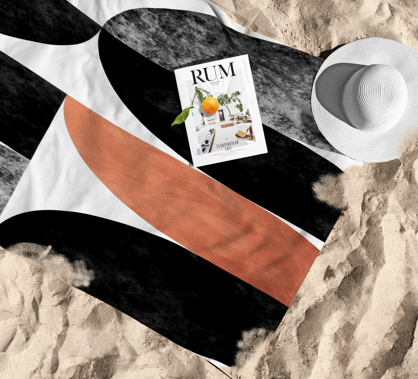 Calcestruzzo e Cooper telo mare da Mariel Toigo