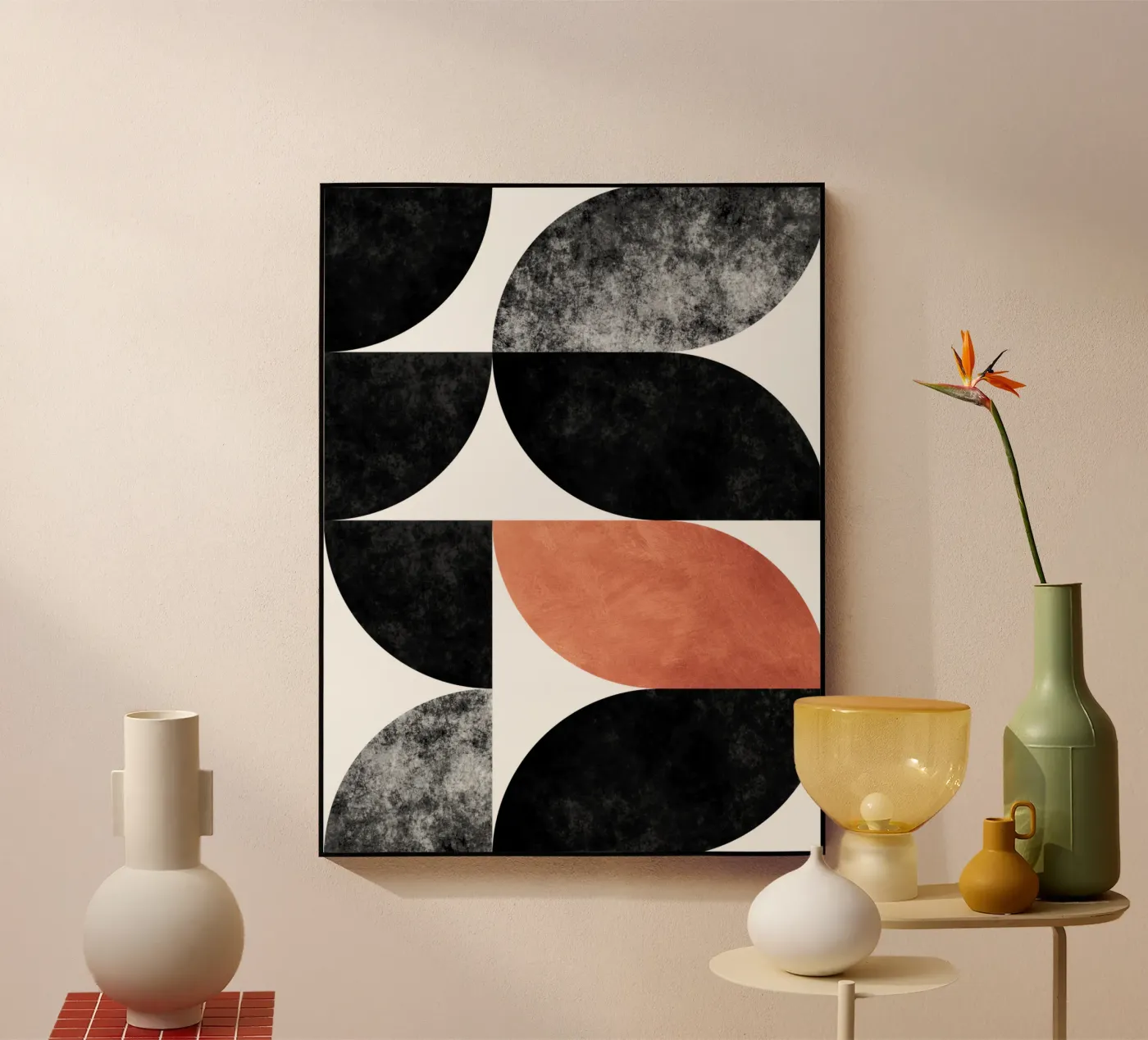 Beton en Cooper acryl van Mariel Toigo