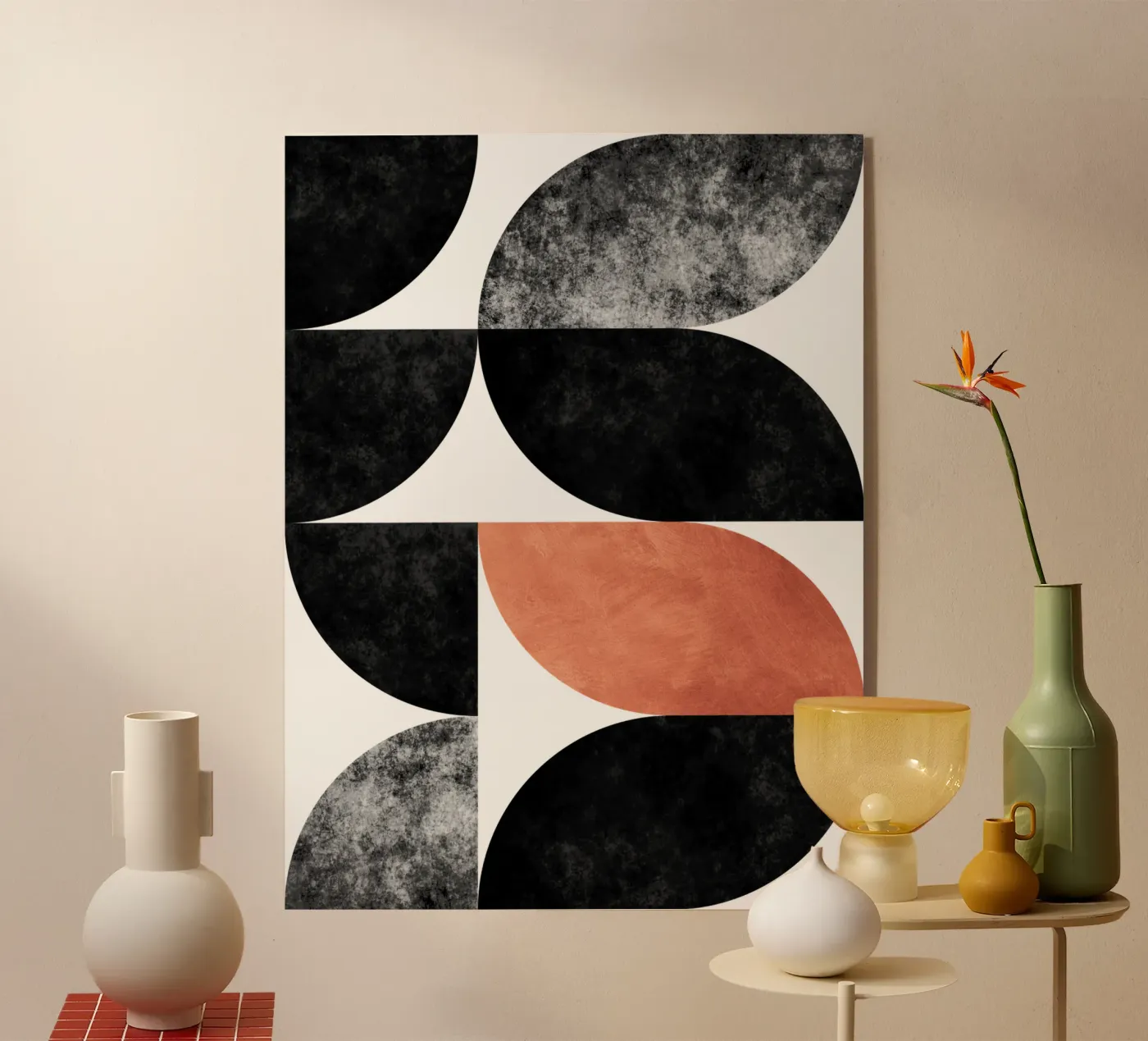 Beton en Cooper acryl van Mariel Toigo