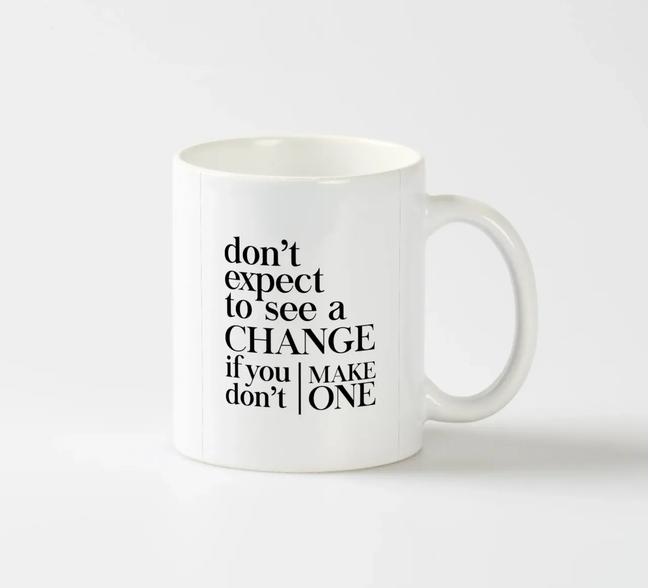 Don't expect to see a CHANGE tazza in ceramica da Type & Tape