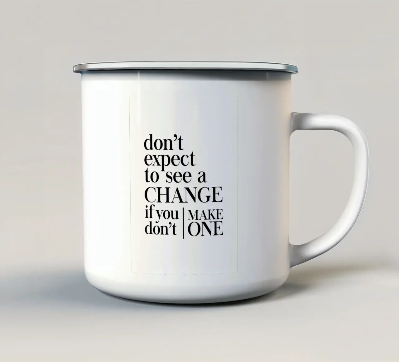Don't expect to see a CHANGE tazza in smalto da Type & Tape