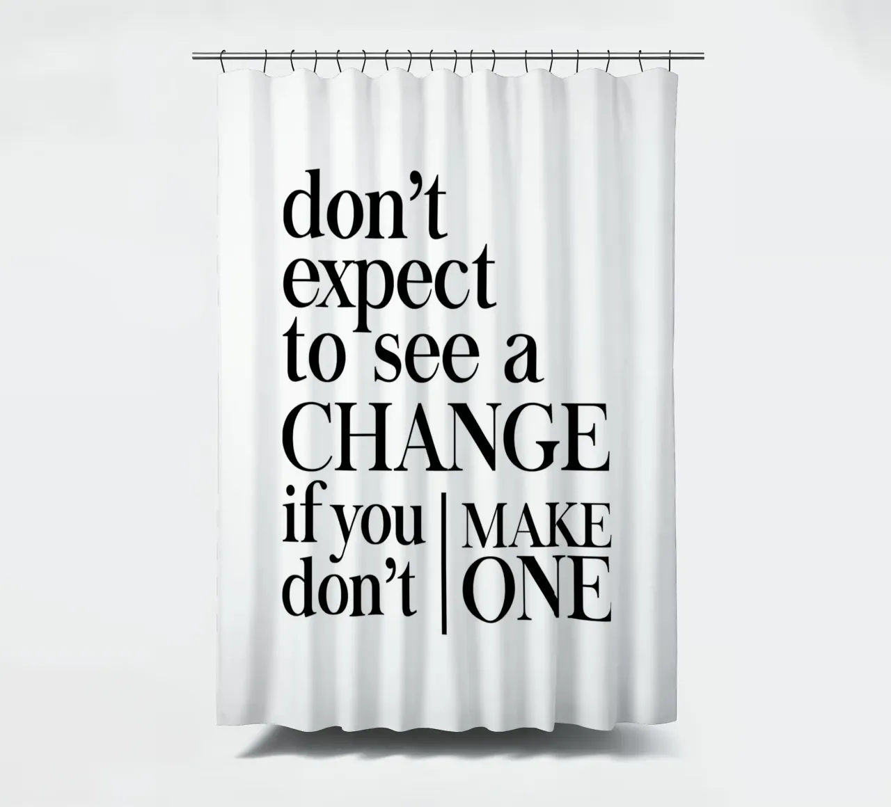 Don't expect to see a CHANGE tenda da doccia da Type & Tape